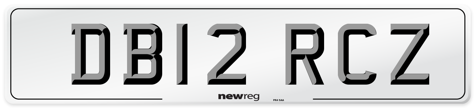DB12 RCZ Number Plate from New Reg